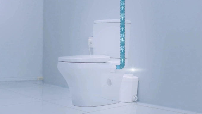 Công nghệ bơm nghiền xả thải giúp lắp thiết bị vệ sinh không cần khoan cắt sàn. Ảnh: SFA